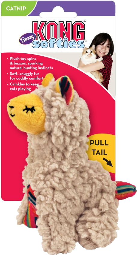 Kong Softies Buzzy Lama kattenspeeltje verpakking