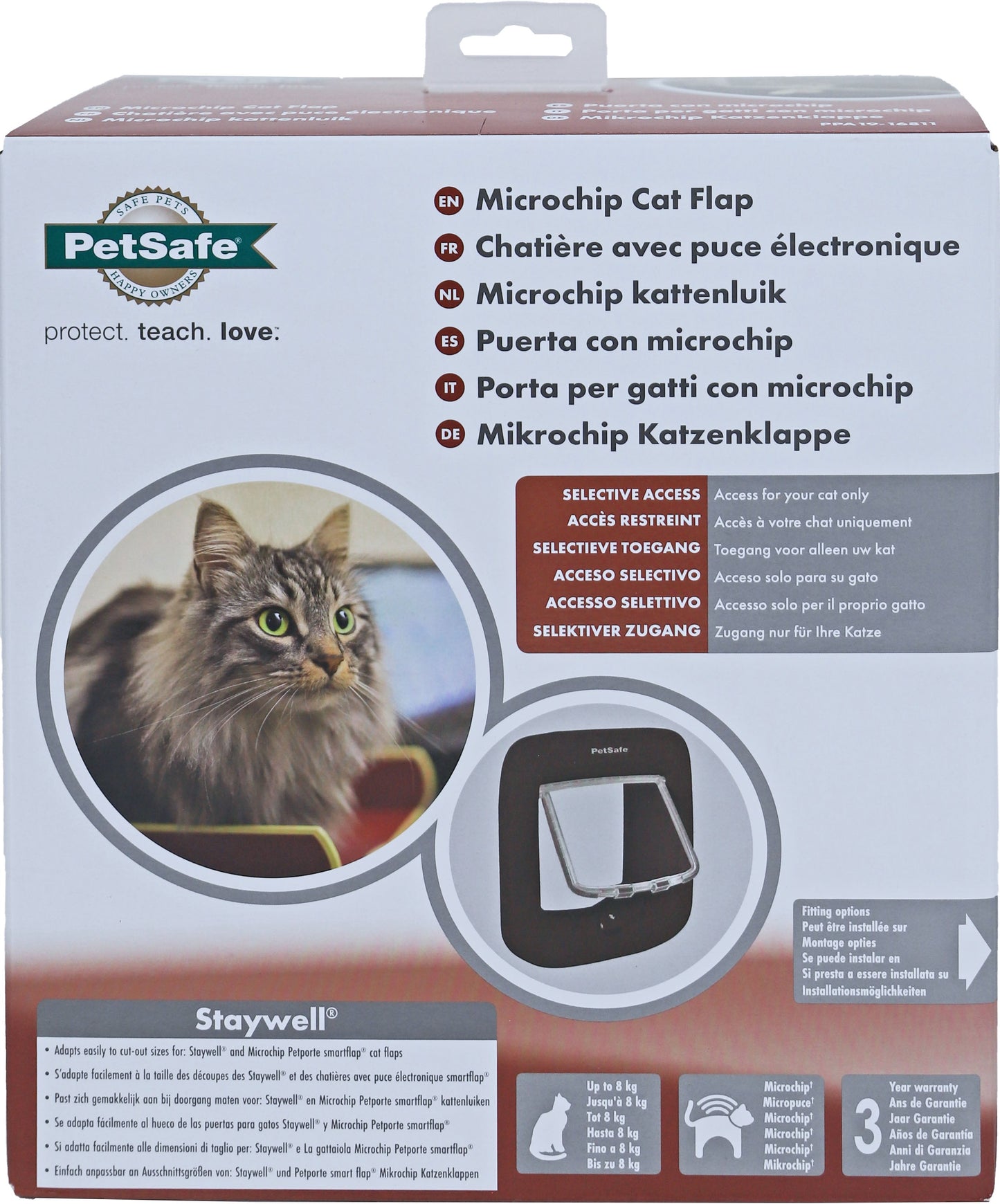 PetSafe Kattendeur Microchip bruin