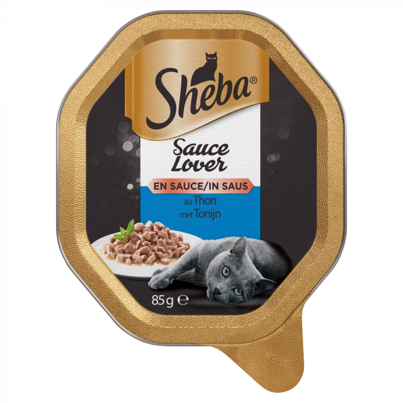 Sheba Sauce Lover Tonijn 85gr – natvoer voor katten met tonijn en extra saus