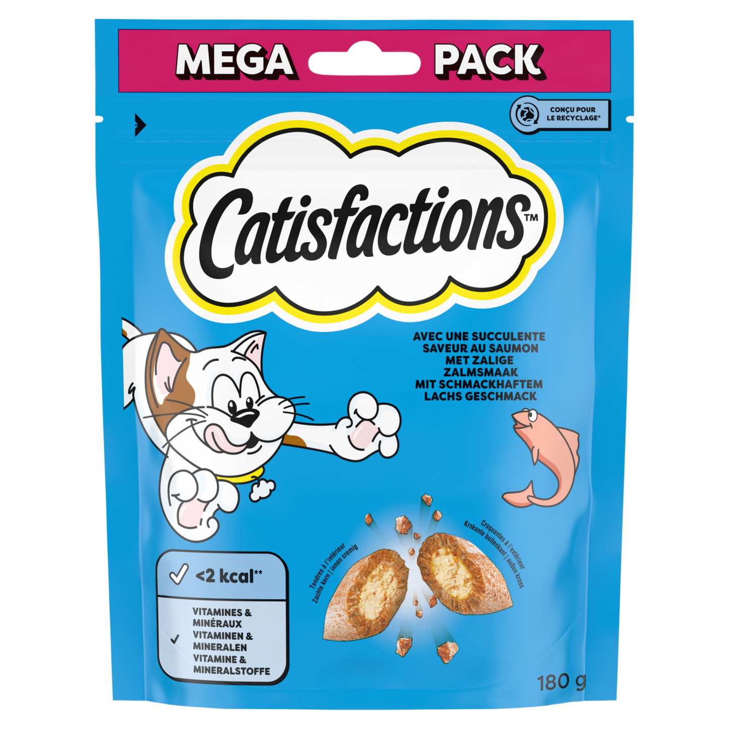 Catisfactions zalm 180gr – kattensnacks met zalm