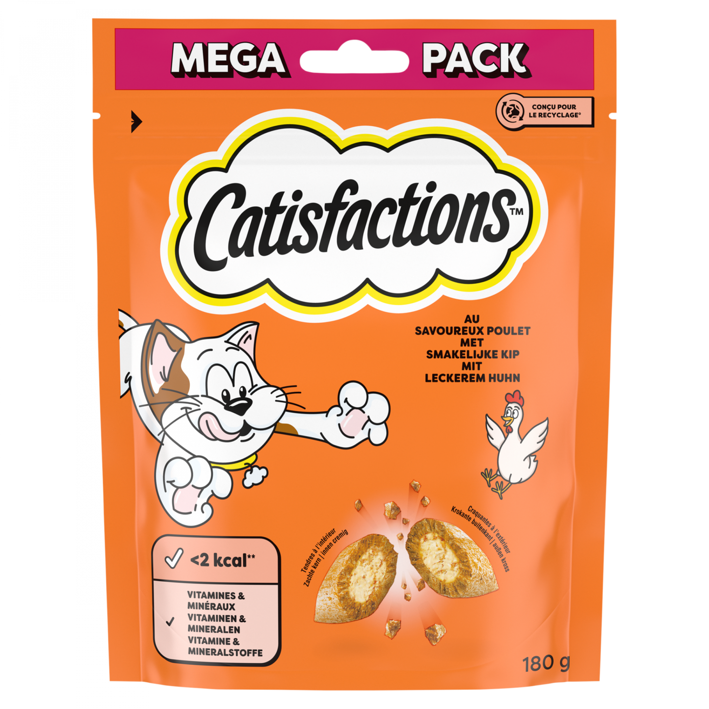 Catisfactions kip 180gr – kattensnacks met kip