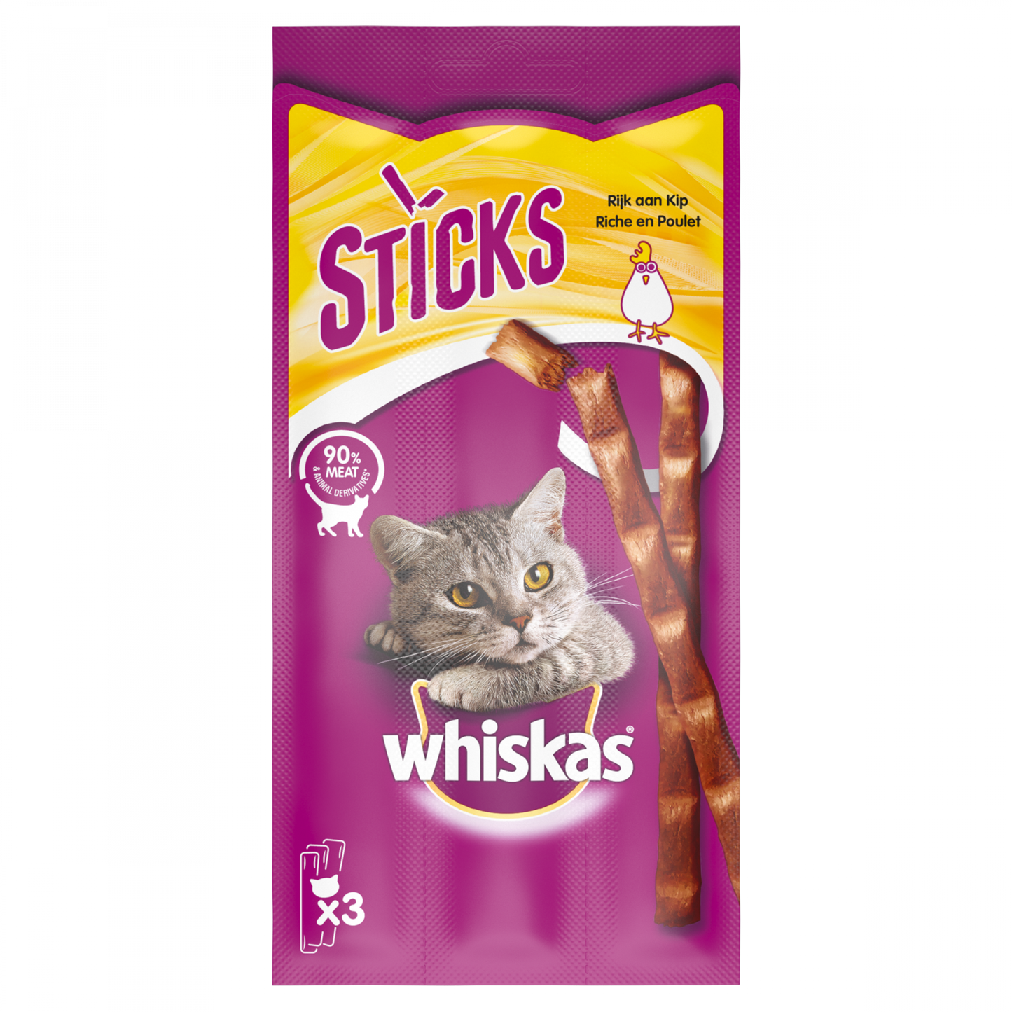 Whiskas Cat Sticks kip 18gr kattensnack voor katten