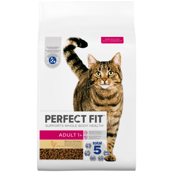 Perfect Fit Adult 1+ kattenbrokken kip – droog kattenvoer 1,4 kg