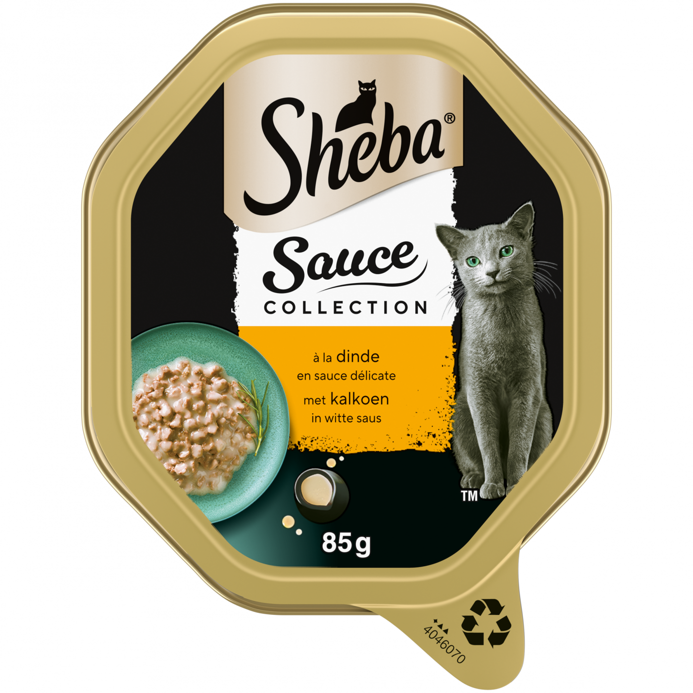 Sheba Sauce Collection Kalkoen in Witte Saus 85gr – natvoer voor katten
