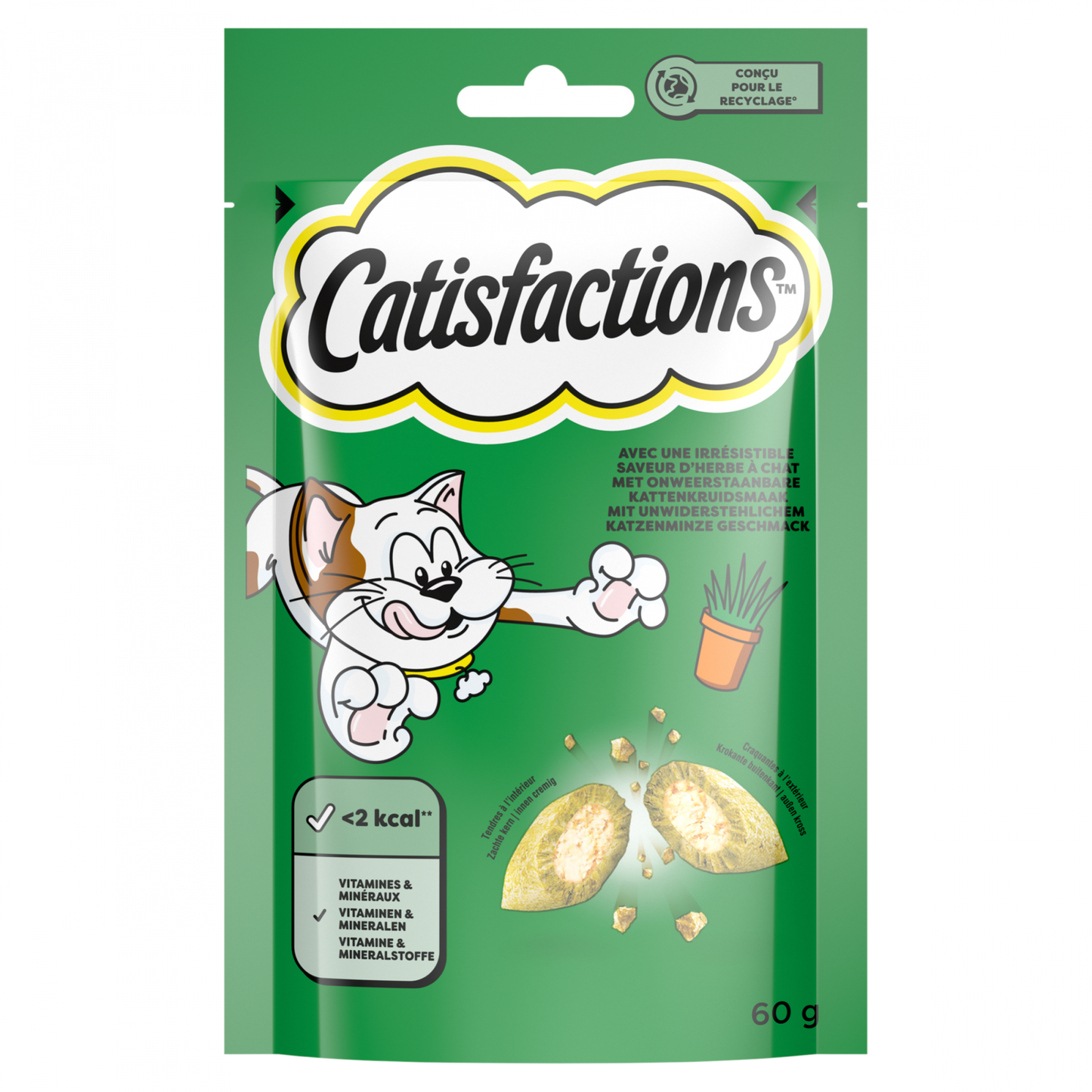 Catisfactions catnip 60gr – kattensnacks met catnip