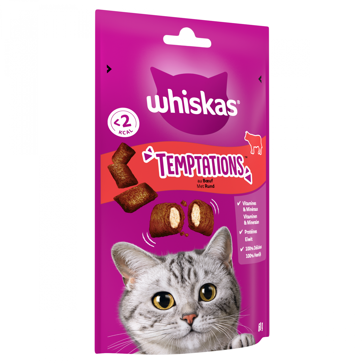 Whiskas Temptations rund 60gr kattensnack voor katten