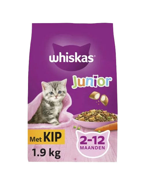 Whiskas Junior Droogvoer – Kip – 2-12 Maanden – 1.9 kg