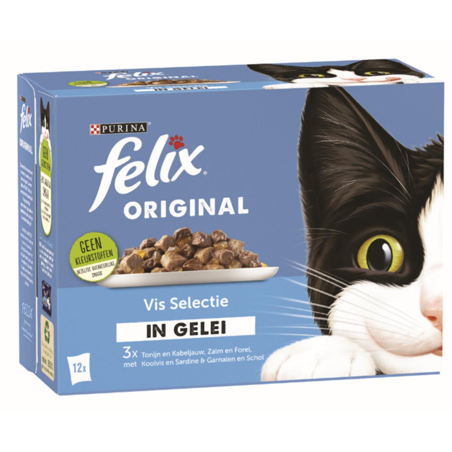 Felix Original Vis Selectie – nat kattenvoer in gelei 12x85g