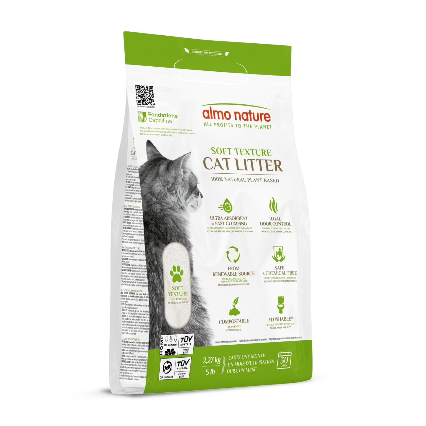 Almo Nature Soft Texture 2,27kg – plantaardige klontvormende kattenbakvulling