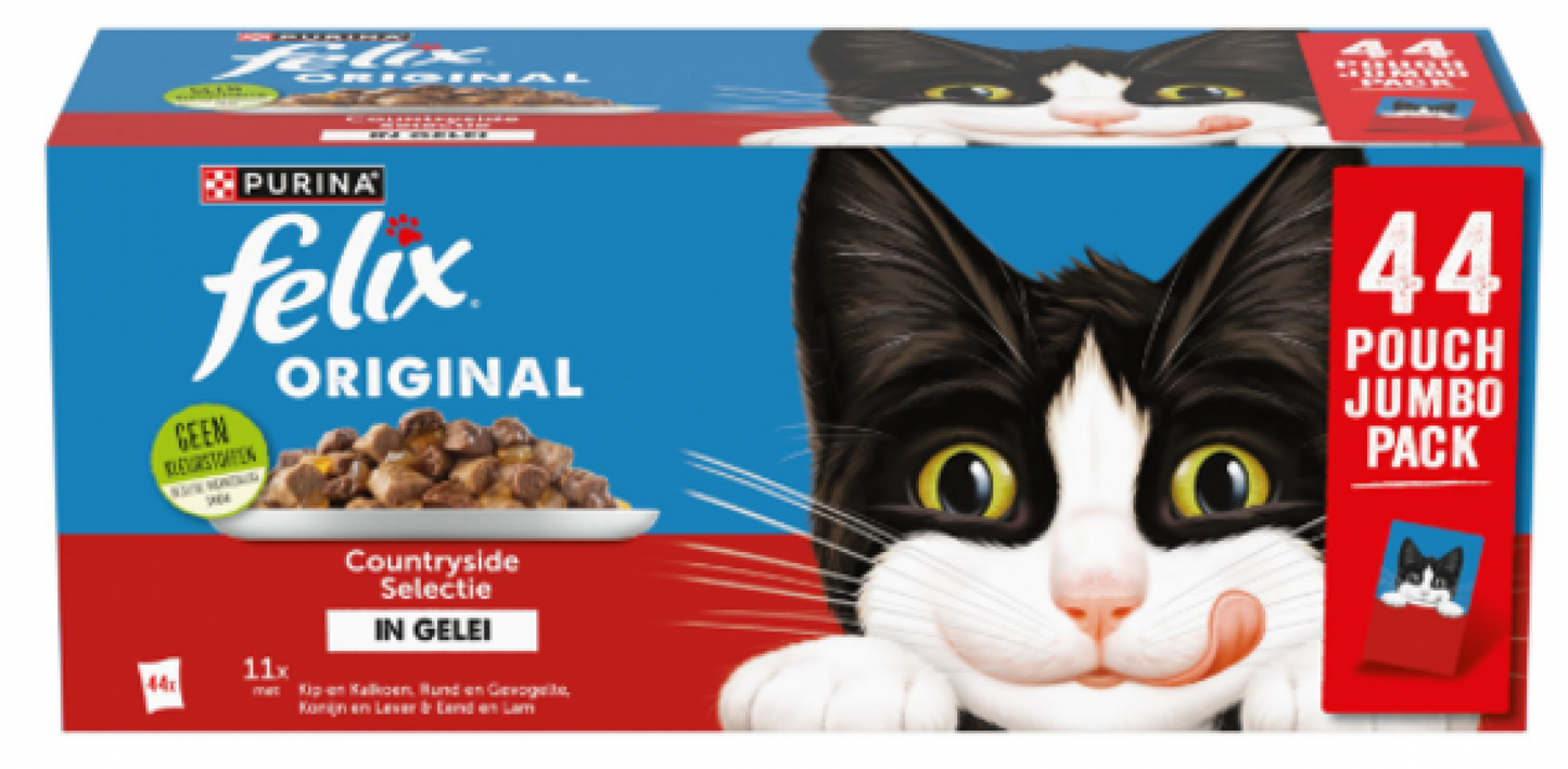 Felix Original Countryside Selectie – nat kattenvoer 44x85g