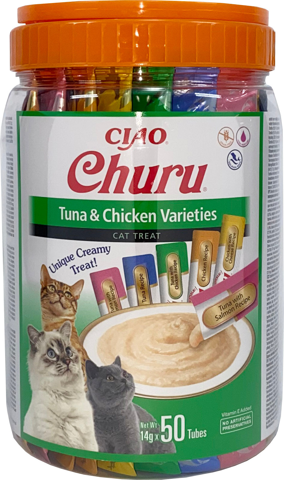Inaba Ciao Churu Multipack Tonijn & kip – 50 x 14 g