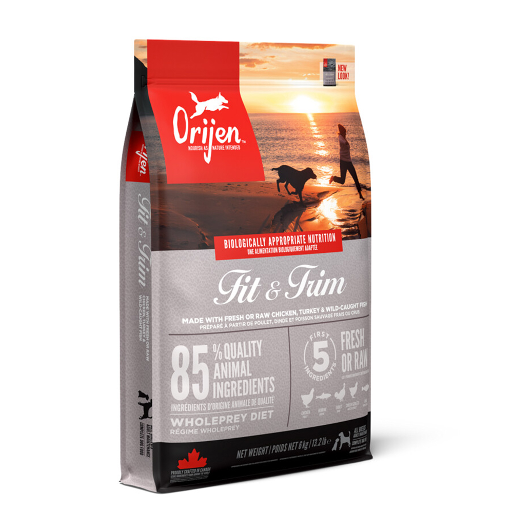 Orijen Fit & Trim 6 kg – graanvrij hondenvoer met kip, kalkoen en vis
