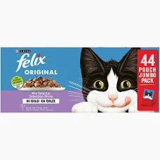 Felix Original – Mix Selectie in Gelei – 44 x 85g | Compleet Natvoer voor Katten