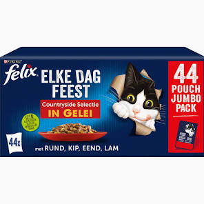 Felix Elke Dag Feest Countryside Selectie Kattenvoer natvoer 44x85 gram