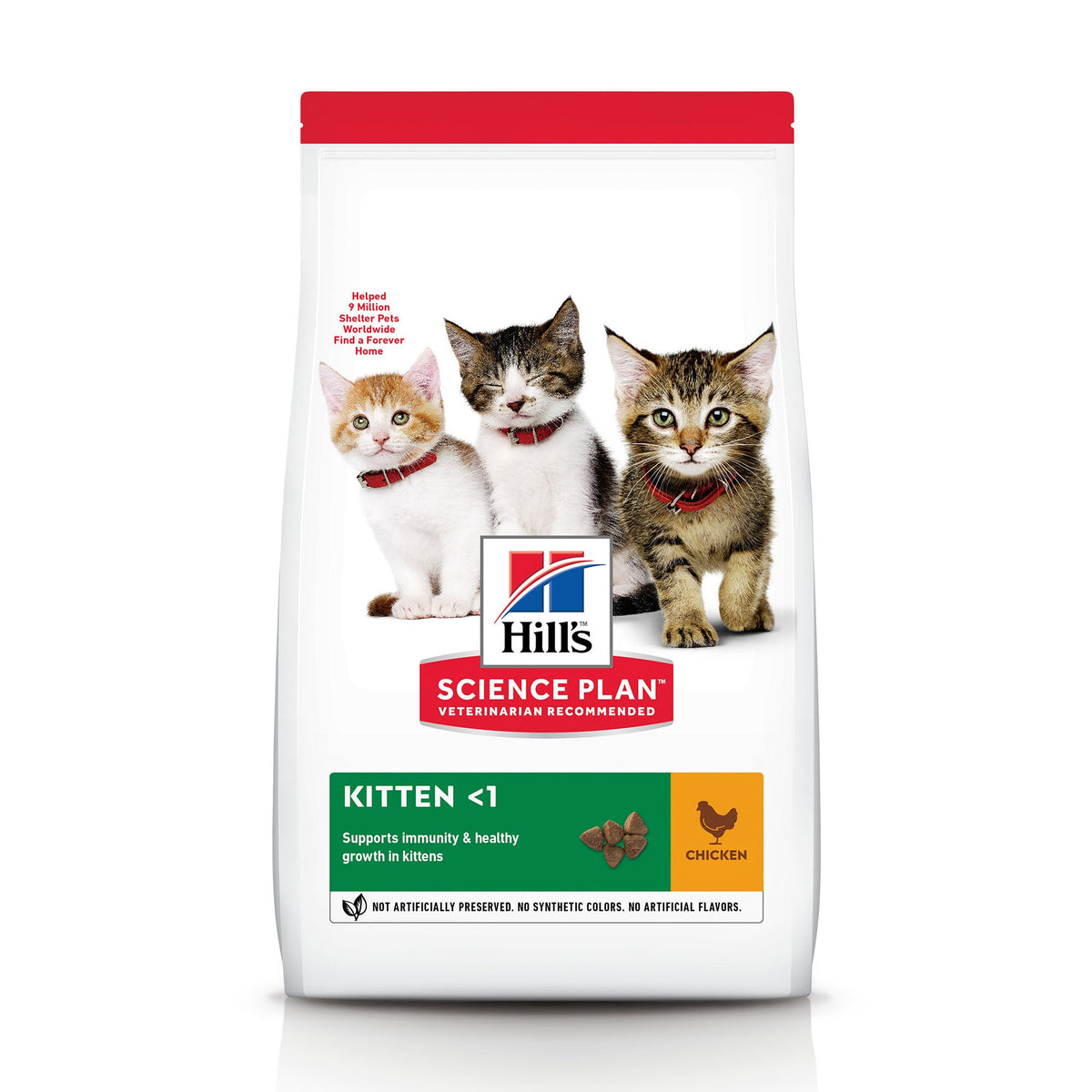 Hill's Science Plan Kitten Kip droog kattenvoer 300 g verpakking voorkant