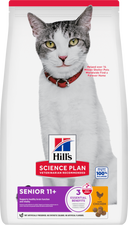 Hill's Science Plan Senior 11+ Kip droog kattenvoer 7 kg verpakking voorkant
