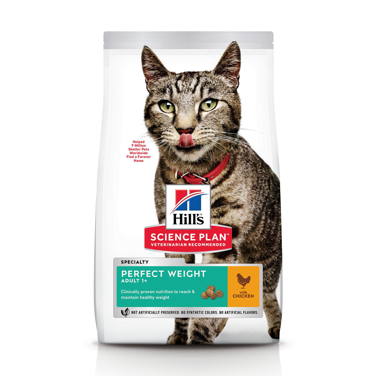 Hill's Science Plan Adult Gewicht Kip droog kattenvoer 1,5 kg verpakking voorkant
