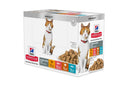 Hill's Science Plan Adult Gesteriliseerd Kip Zalm Kalkoen en Forel multipack nat kattenvoer 12 x 85 g verpakking voorkant