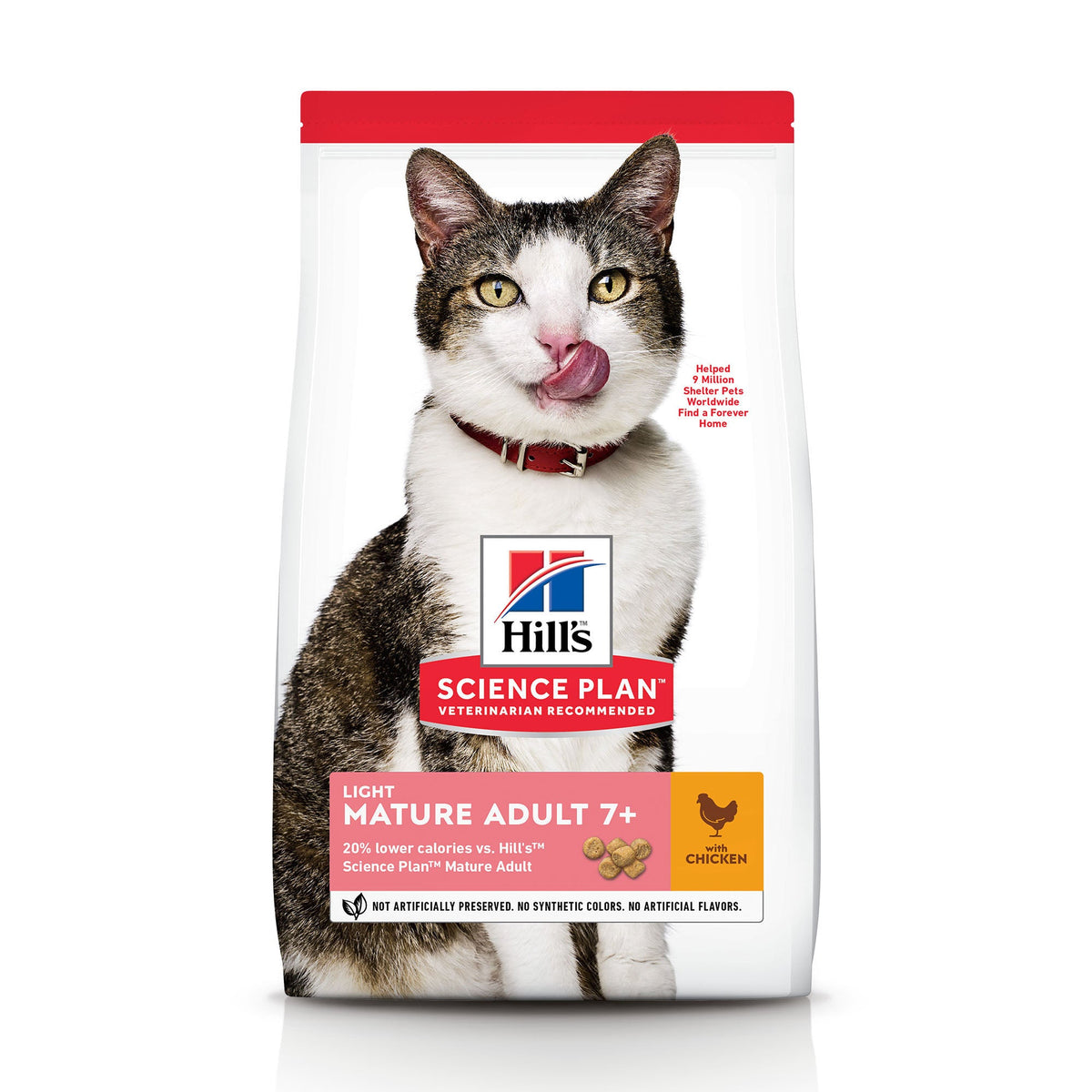 Hill's Science Plan Senior 7+ Light Kip droog kattenvoer 1,5 kg verpakking voorkant