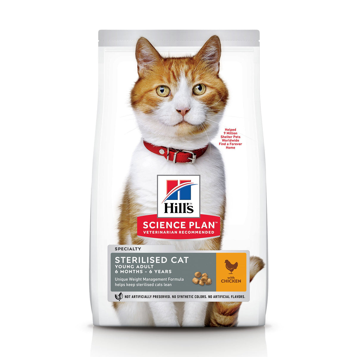 Hill's Science Plan Adult Gesteriliseerd Kip droog kattenvoer 1,5 kg verpakking voorkant
