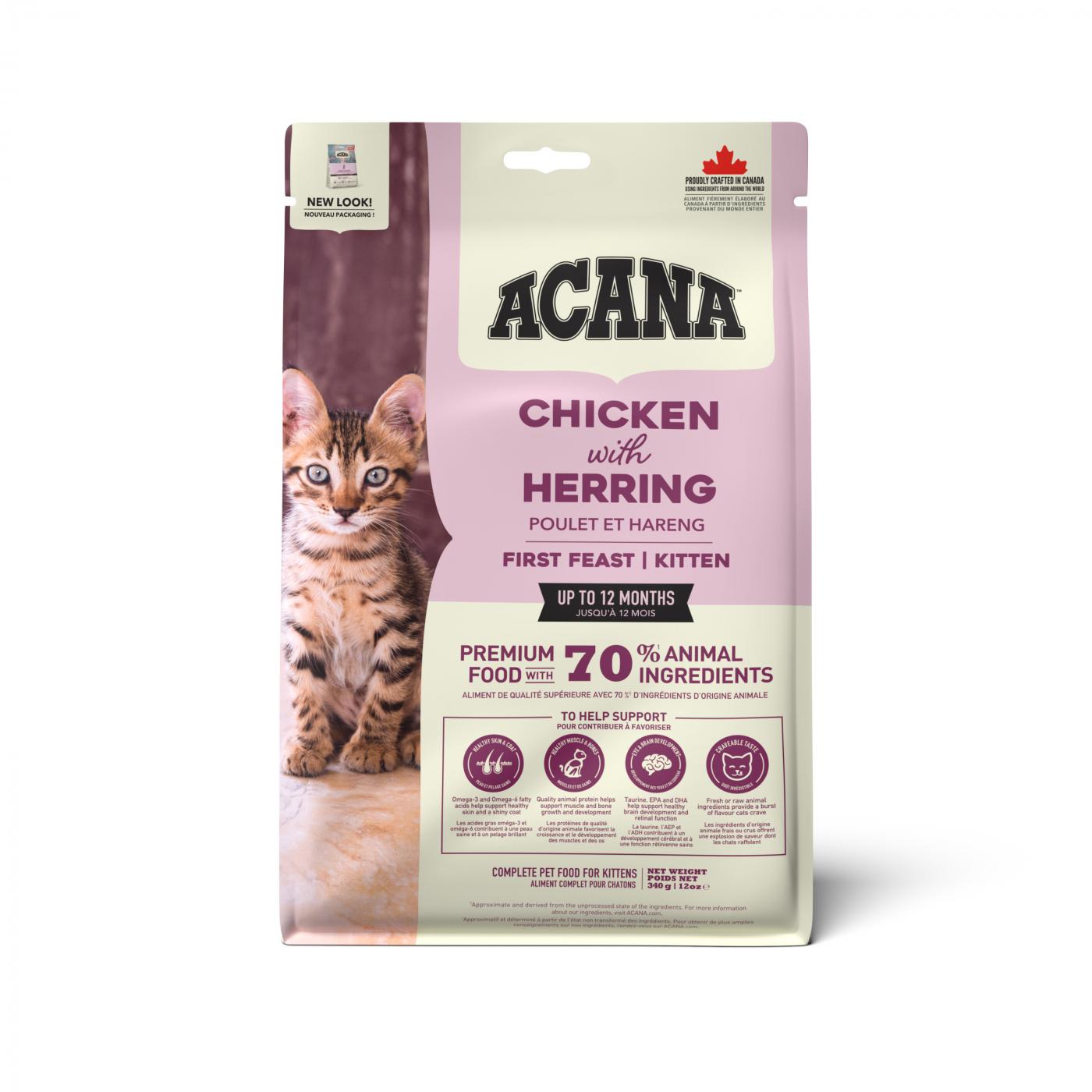 Acana Cat Kitten First Feast Chicken & Herring 340gr kittenvoer met kip en wilde haring