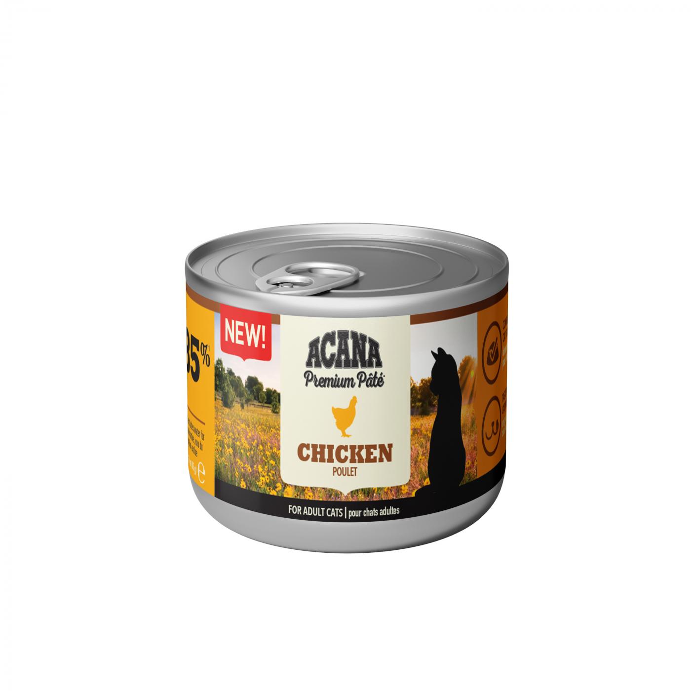 Acana Premium Pâté Cat Chicken 85gr natvoer voor katten met kip en bottenbouillon