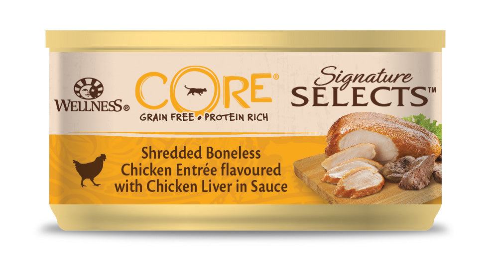 Wellness CORE Signature Selects Reepjes Kip in Saus – Natvoer – 79 g