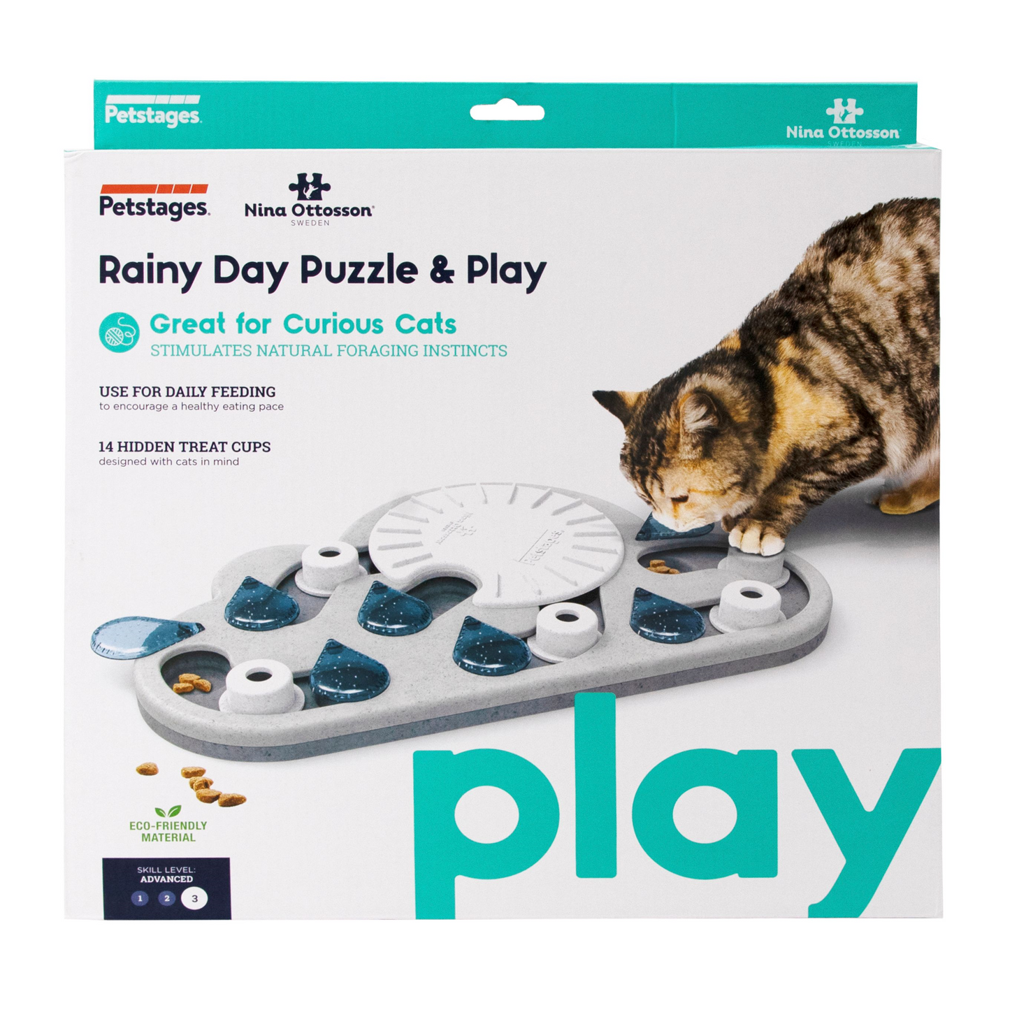 Nina Ottosson Rainy Day Puzzle & Play – Voerpuzzel voor Katten – Wit