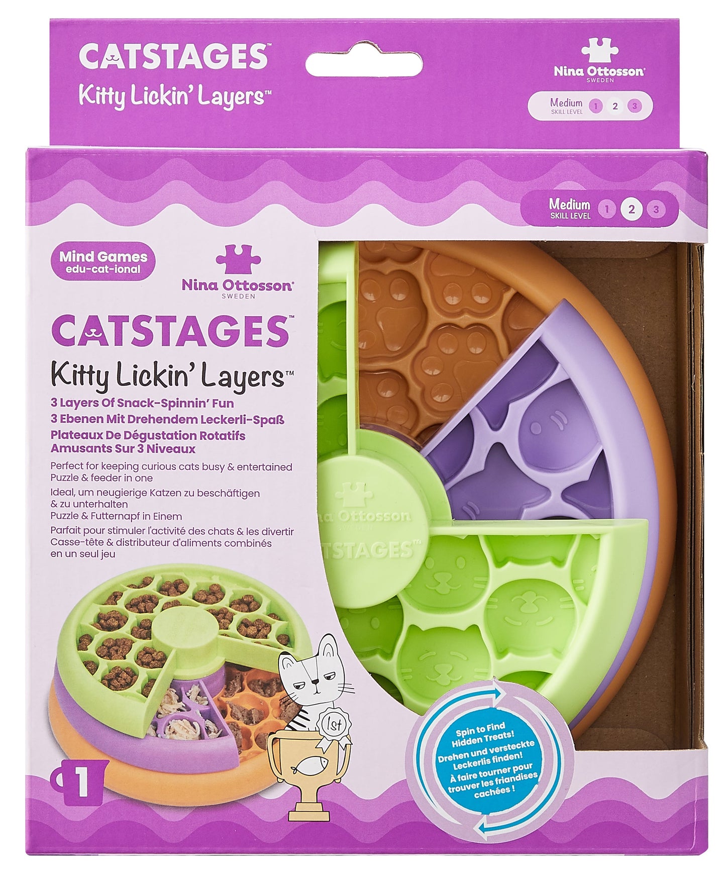 Catstages Nina Ottosson Kitty Lickin' Layers puzzelspeelgoed voor katten