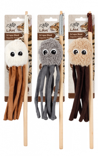 All For Paws lambswool octopus hengel met catnip verpakking