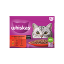 Whiskas saus classic selectie 12x85gr – nat kattenvoer in saus voor volwassen katten