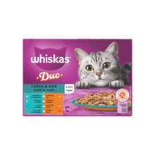 Whiskas Duo Surf Turf multipack 12x85gr – nat kattenvoer met vis en vlees in gelei