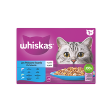 Whiskas 1+ vis selectie in gelei 12x85 g maaltijdzakjes