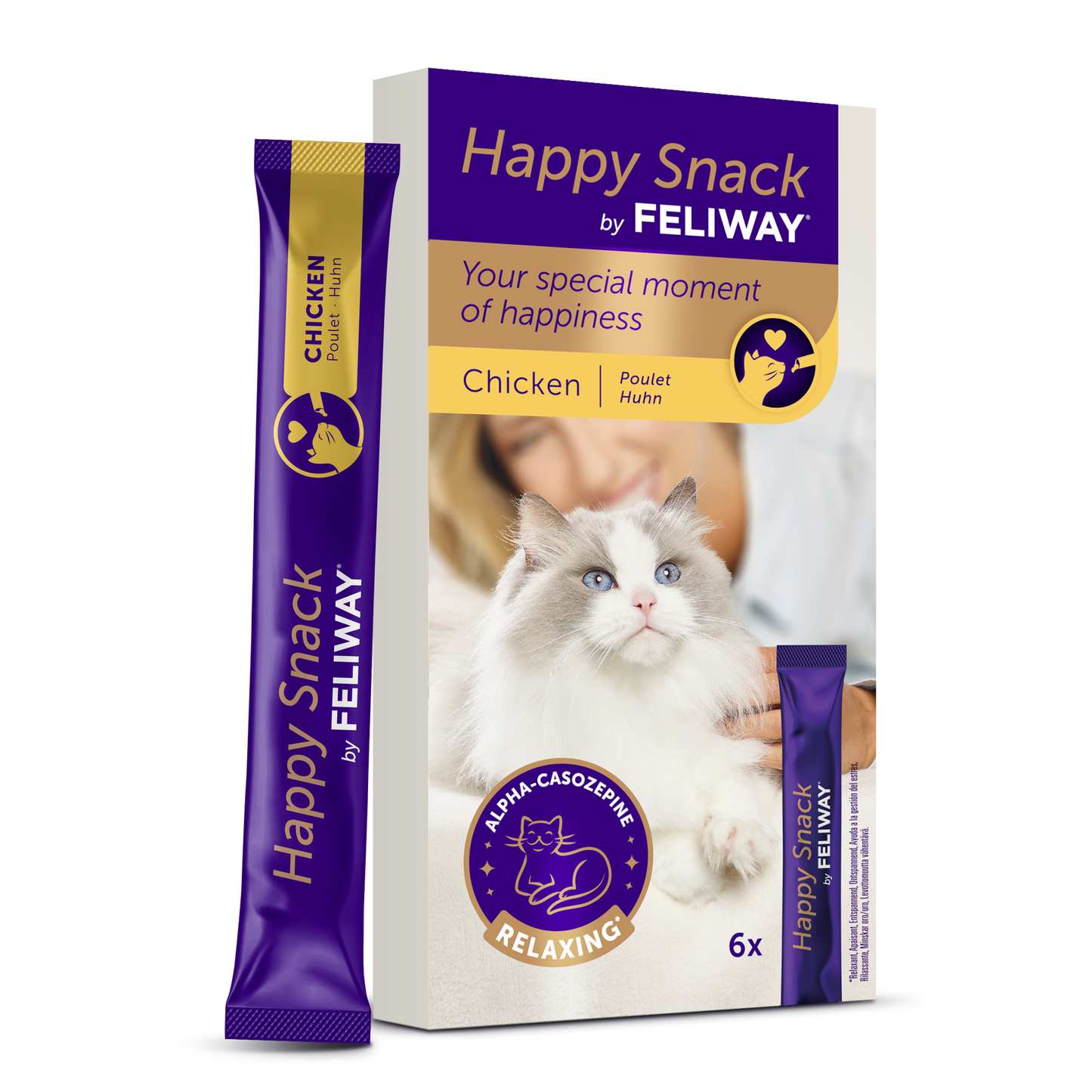 FELIWAY Happy Snack Kip – 6 x 15 g – productafbeelding
