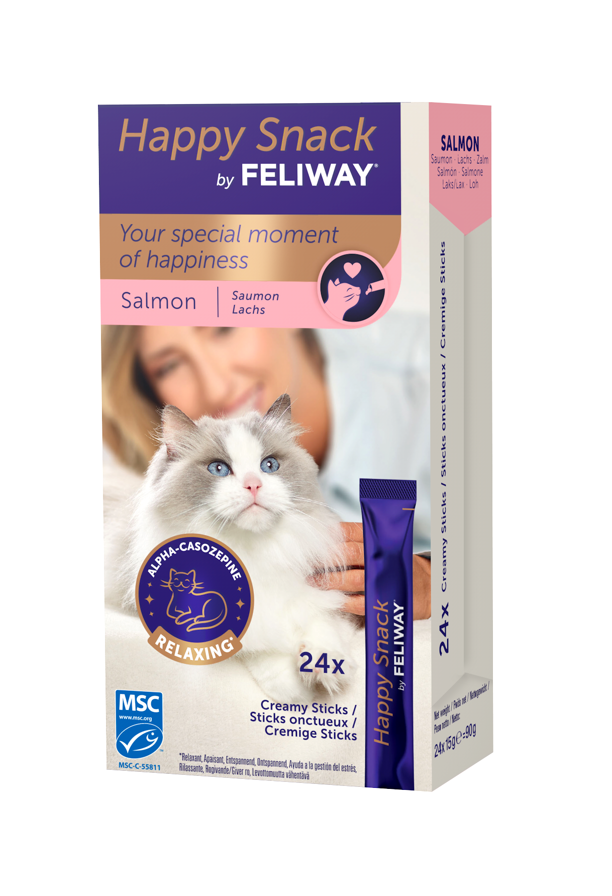 FELIWAY Happy Snack Zalm – 24 x 15 g – productafbeelding