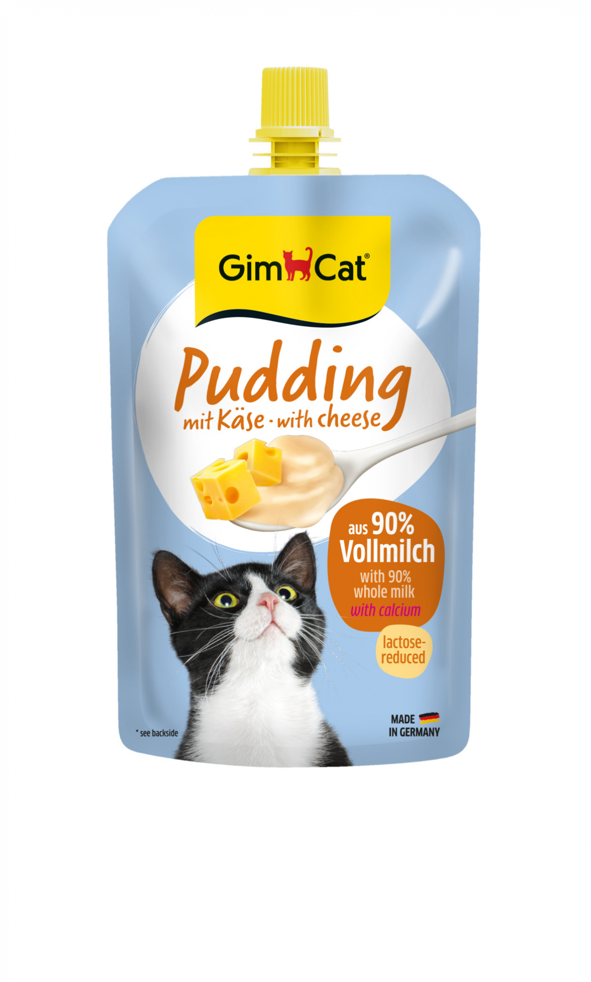 GimCat pudding met kaas voor katten 100 gram lactosearm