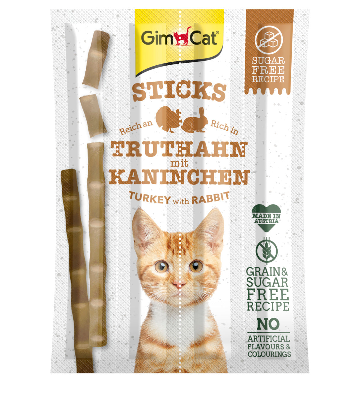 GimCat Sticks Kalkoen & Konijn – 4 stuks
