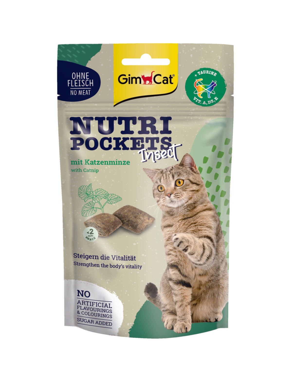 GimCat Nutri Pockets Insect & Kattenkruid – 60 g – productafbeelding