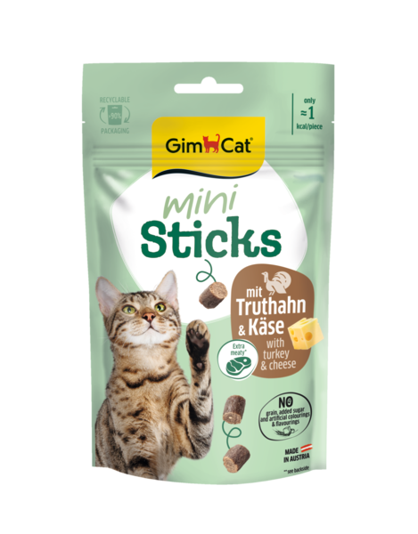 GimCat Mini Sticks Kalkoen & Kaas – 50 g – productafbeelding