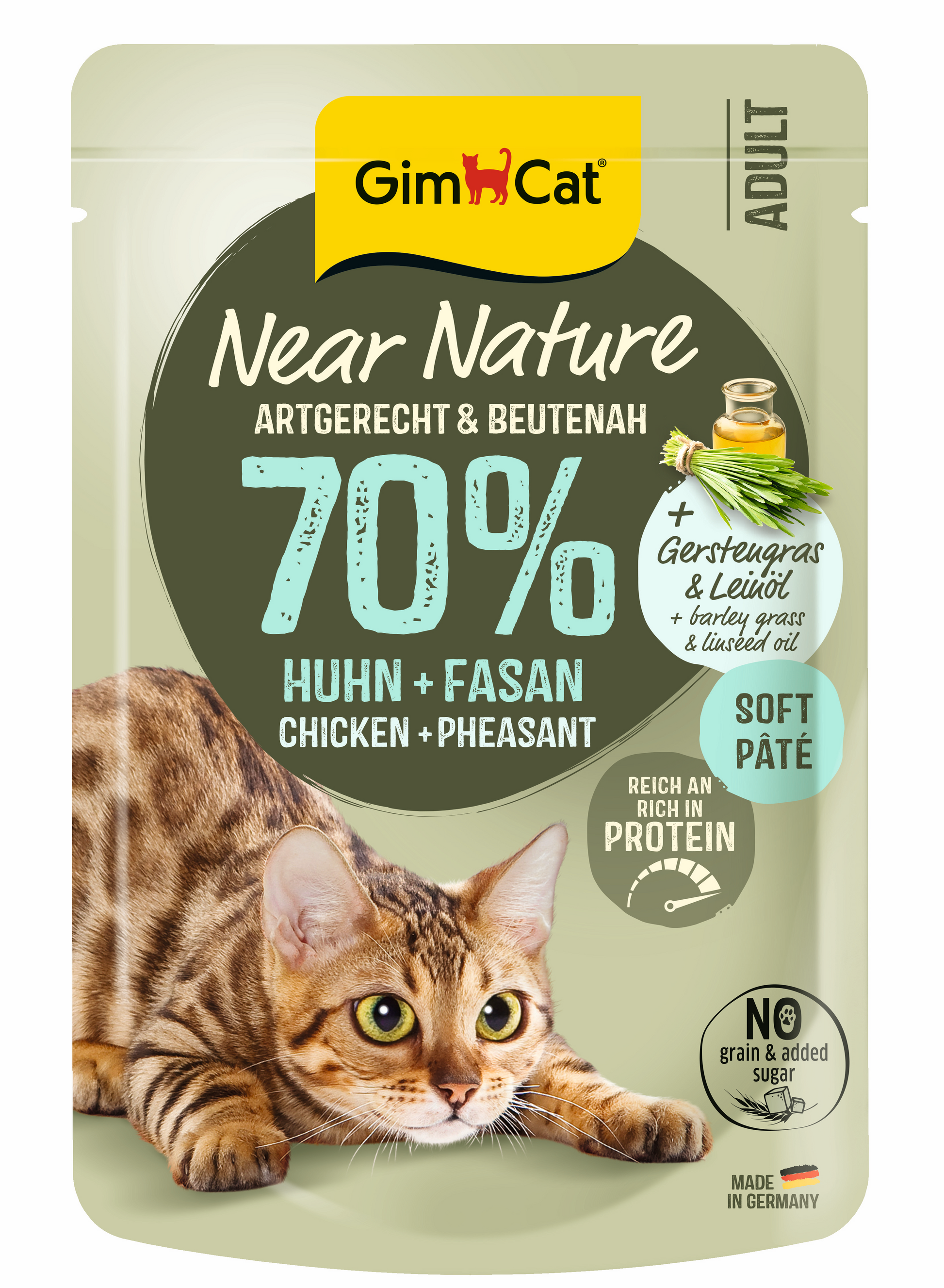 GimCat Near Nature Kip & Fazant – Nat Kattenvoer – 85 g