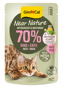 GimCat Near Nature Rund & Eend – Nat Kattenvoer – 85 g