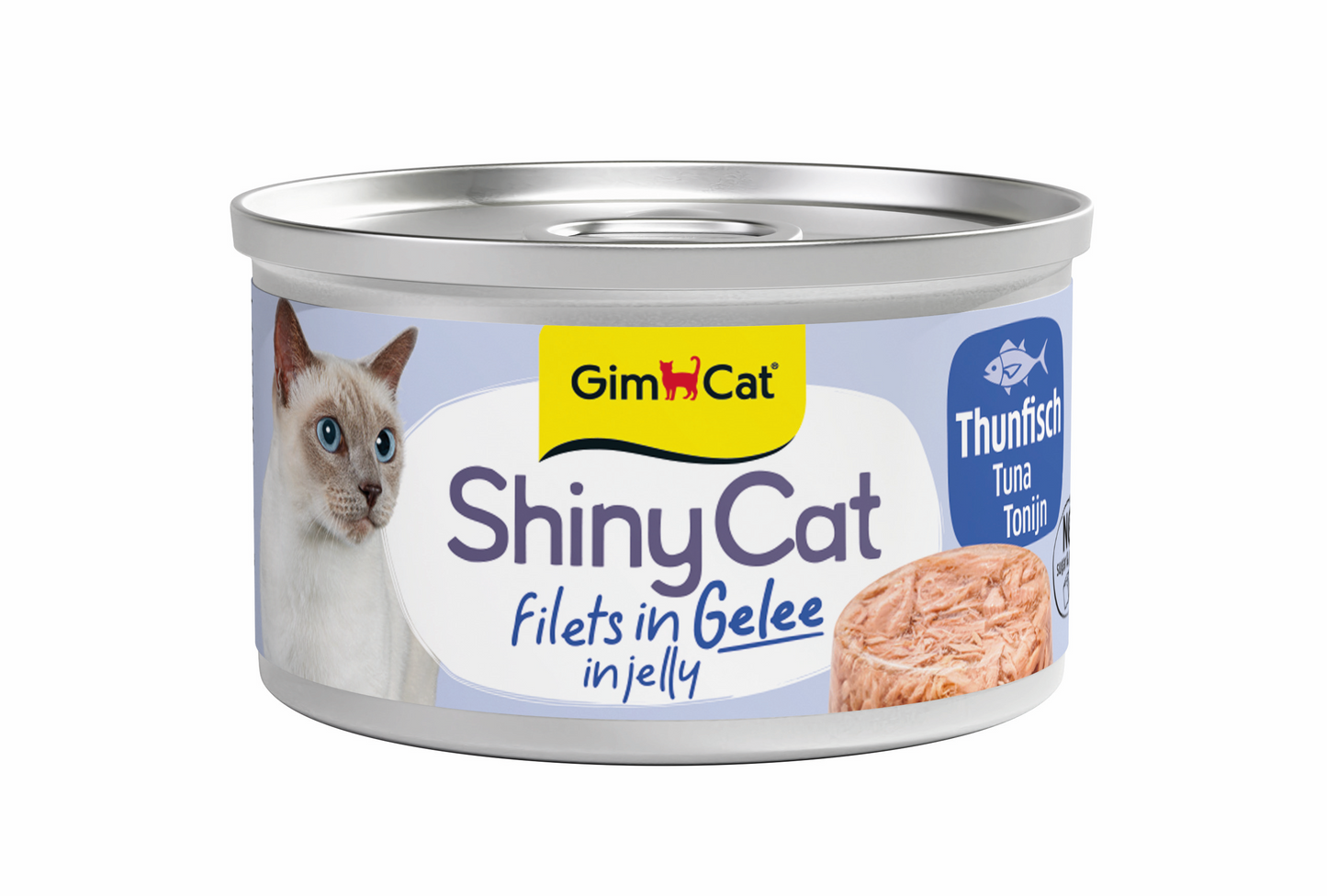 GimCat ShinyCat Filets In Gelei Tonijn – Nat Kattenvoer – 70 g