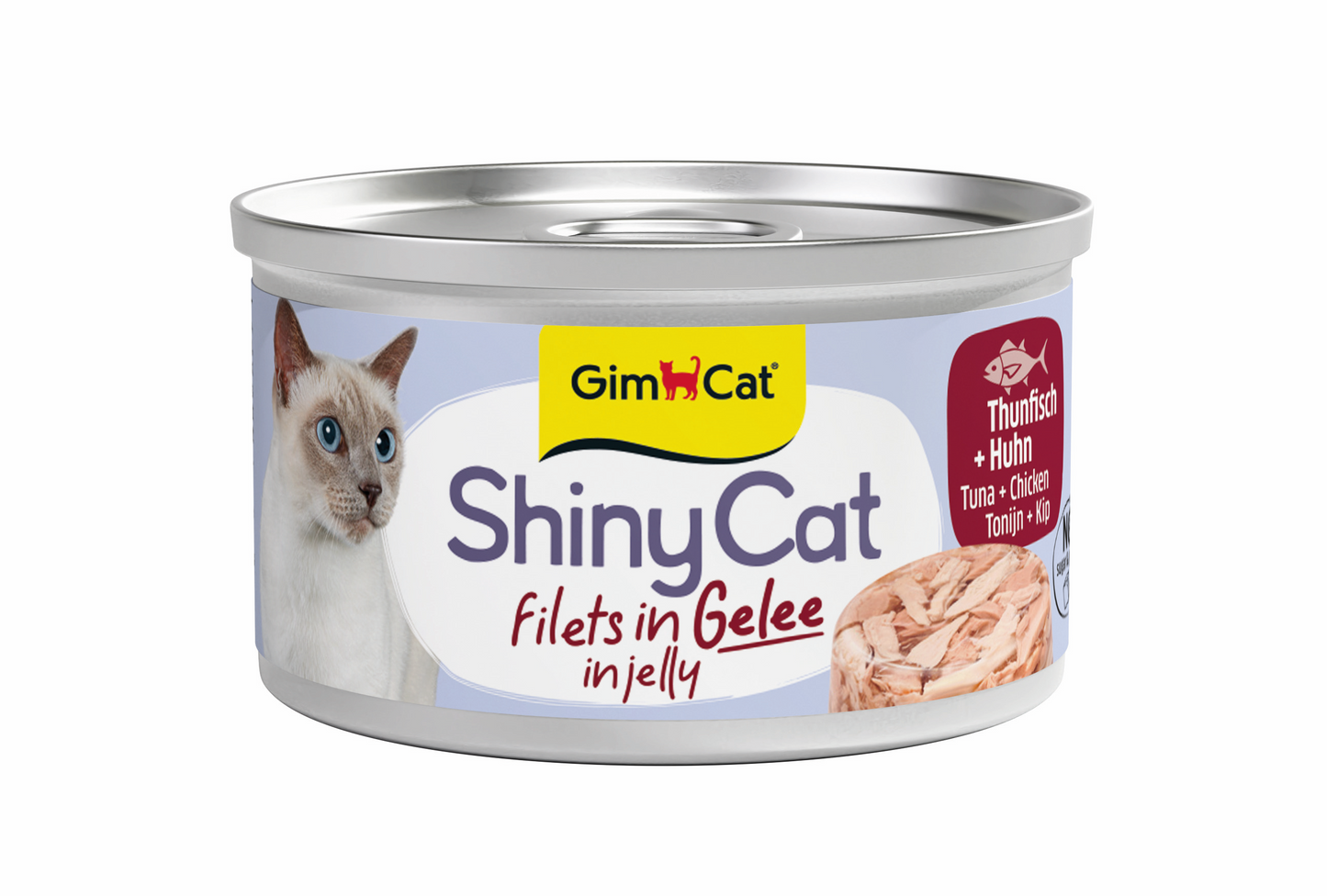 GimCat ShinyCat Filets In Gelei Tonijn & Kip – Nat Kattenvoer – 70 g