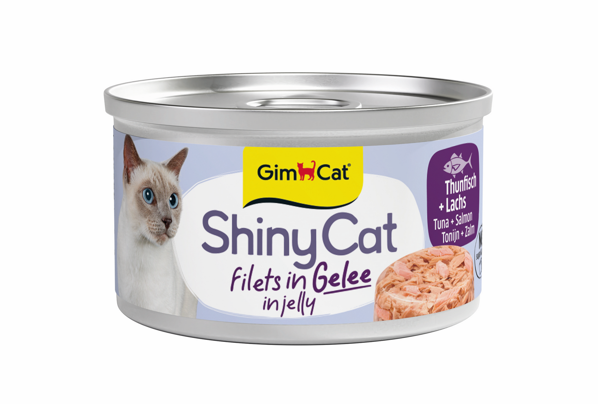 GimCat ShinyCat Filets In Gelei Tonijn & Zalm – Nat Kattenvoer – 70 g
