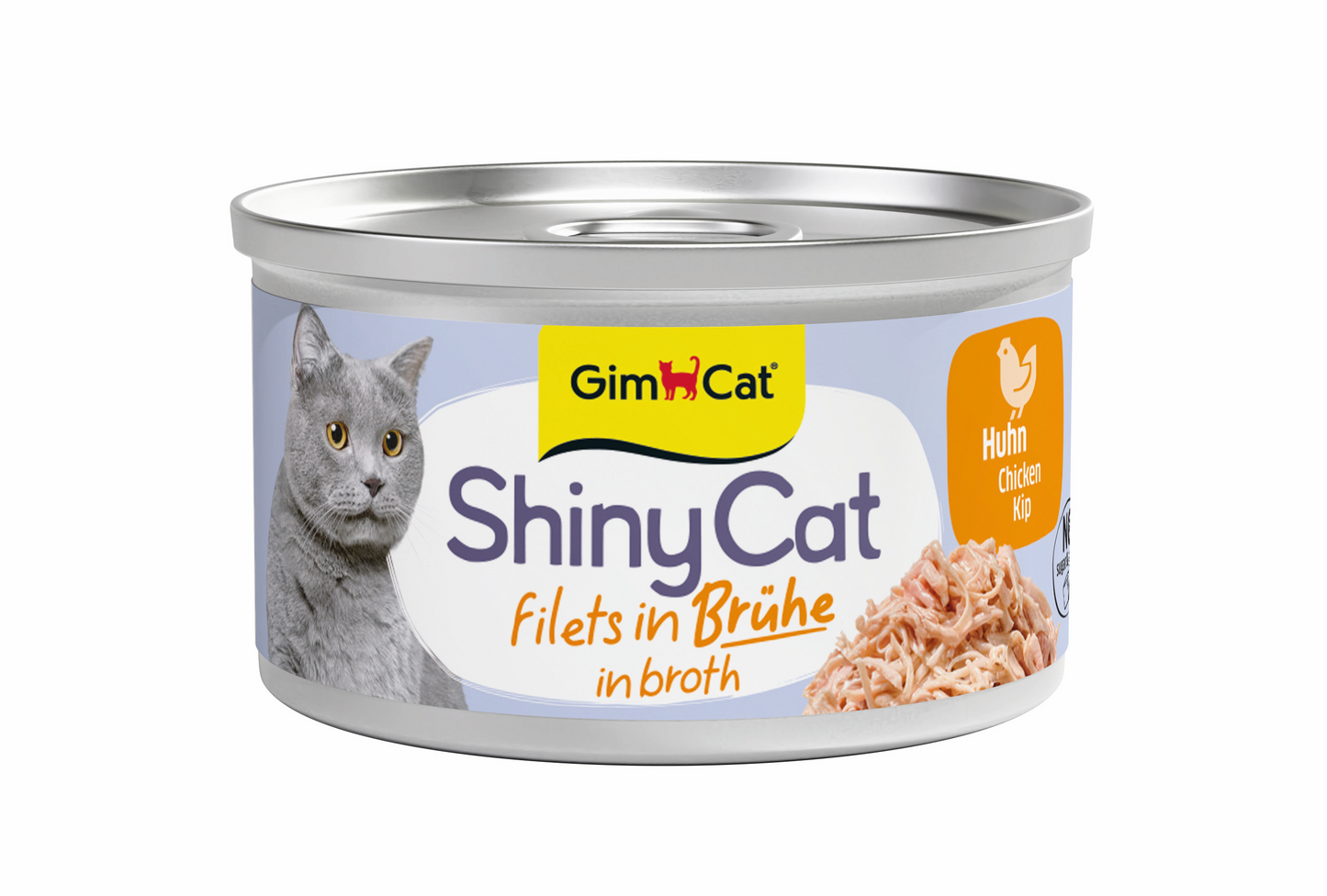 GimCat ShinyCat Filets In Bouillon Kip – Nat Kattenvoer – 70 g