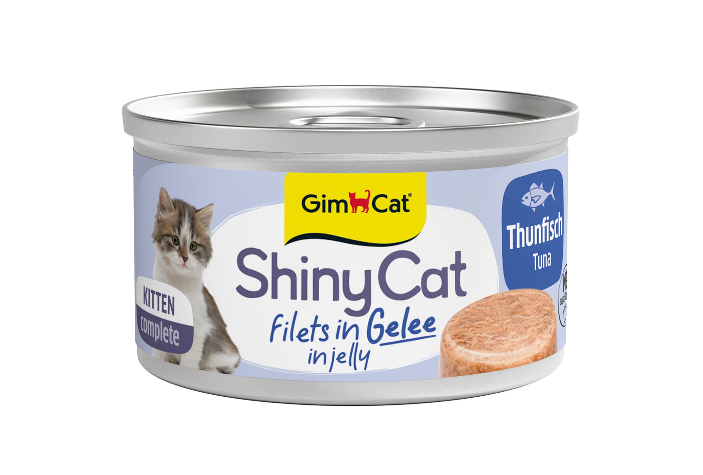 GimCat ShinyCat Kitten Gelei Tonijn – Nat Kattenvoer – 70 g