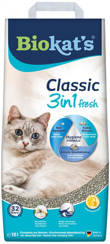 Biokat’s Classic 3in1 Fresh Cotton Blossom 10L – klontvormende kattenbakvulling
