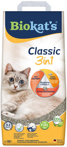 Biokat’s Classic 3in1 10L – klontvormende kattenbakvulling van natuurlijke klei