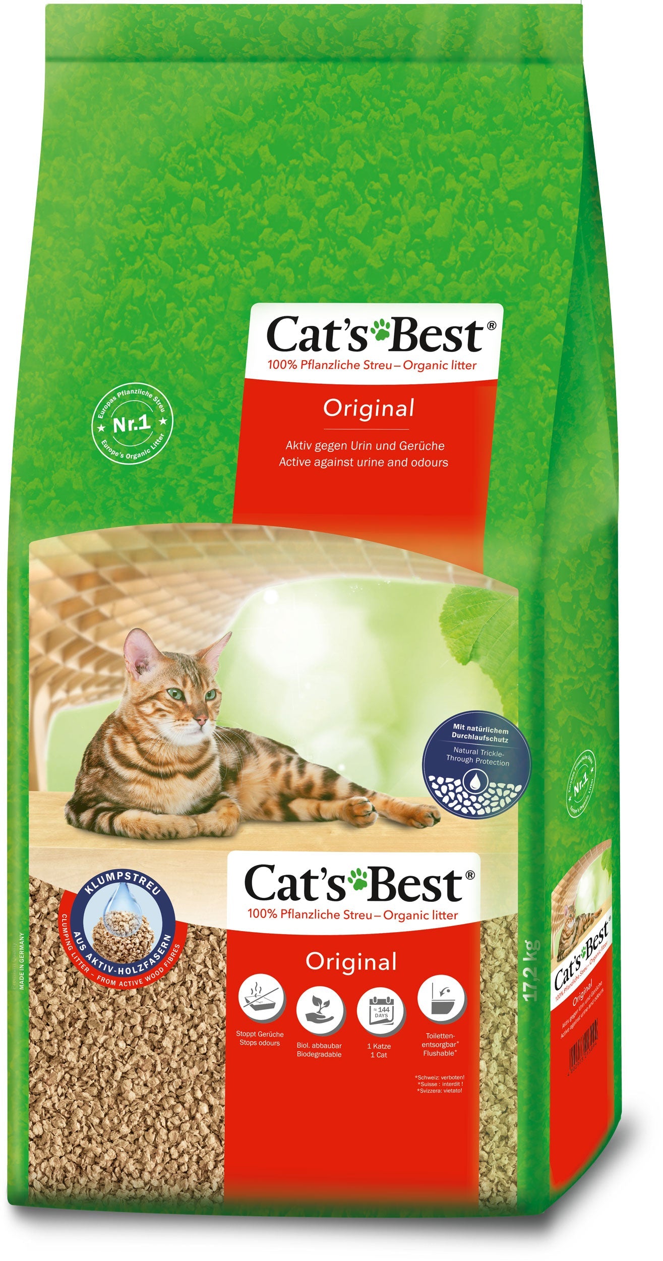 Cat’s Best Original kattenbakvulling – 40 L
