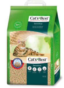 Cat’s Best Sensitive Kattenbakvulling 20L – zachte klontvormende vulling voor gevoelige katten